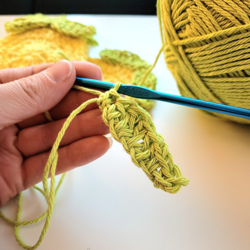 crochet leaf