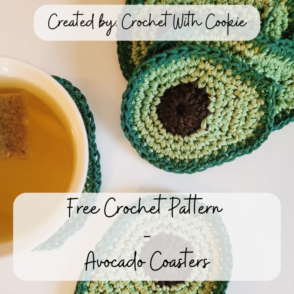 Free Crochet Pattern - Avocado Coaster