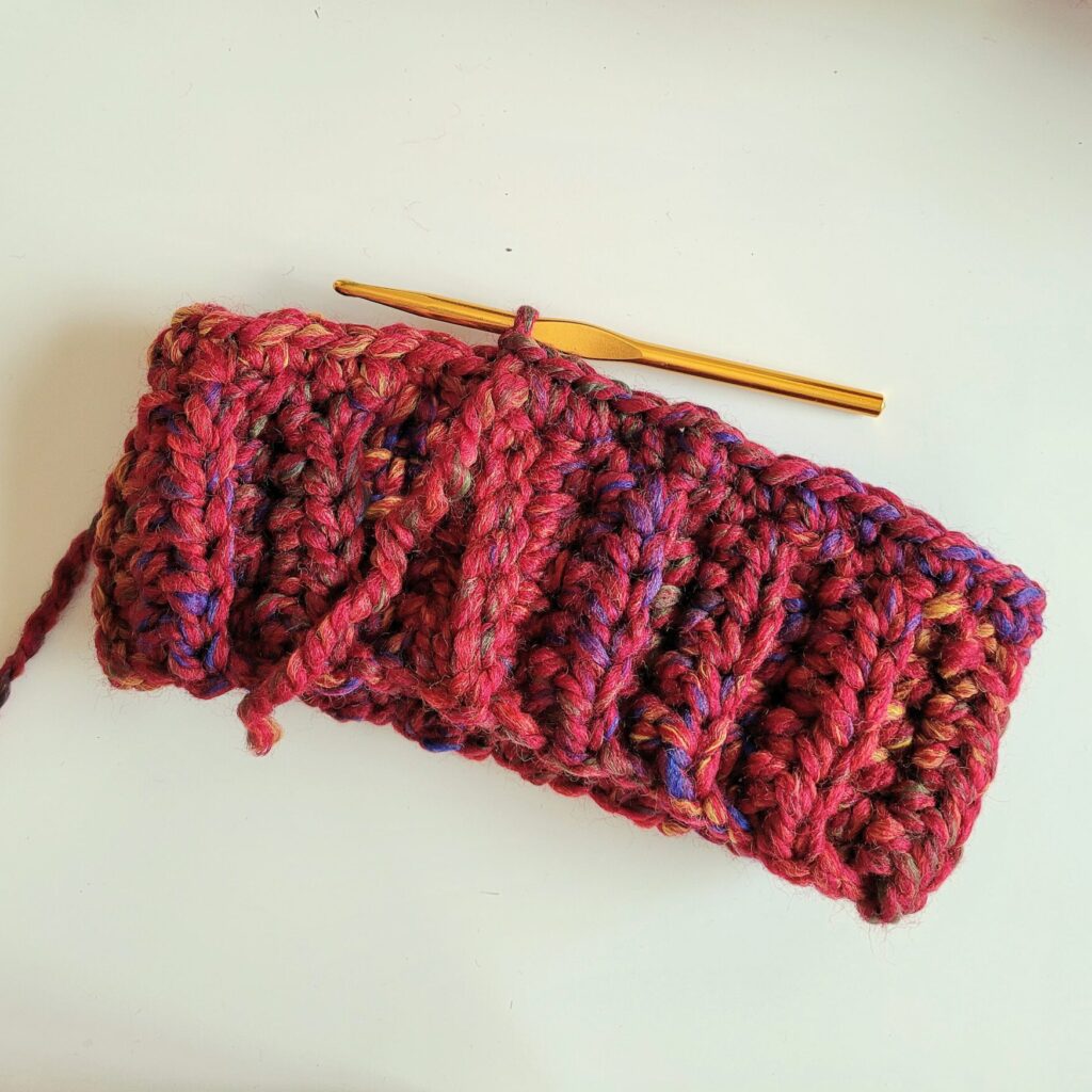 ribbed crochet hat base