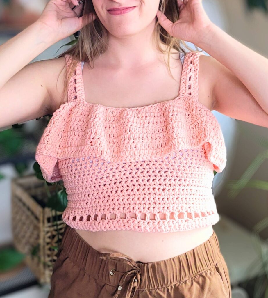 Free crochet ruffle tank top pattern