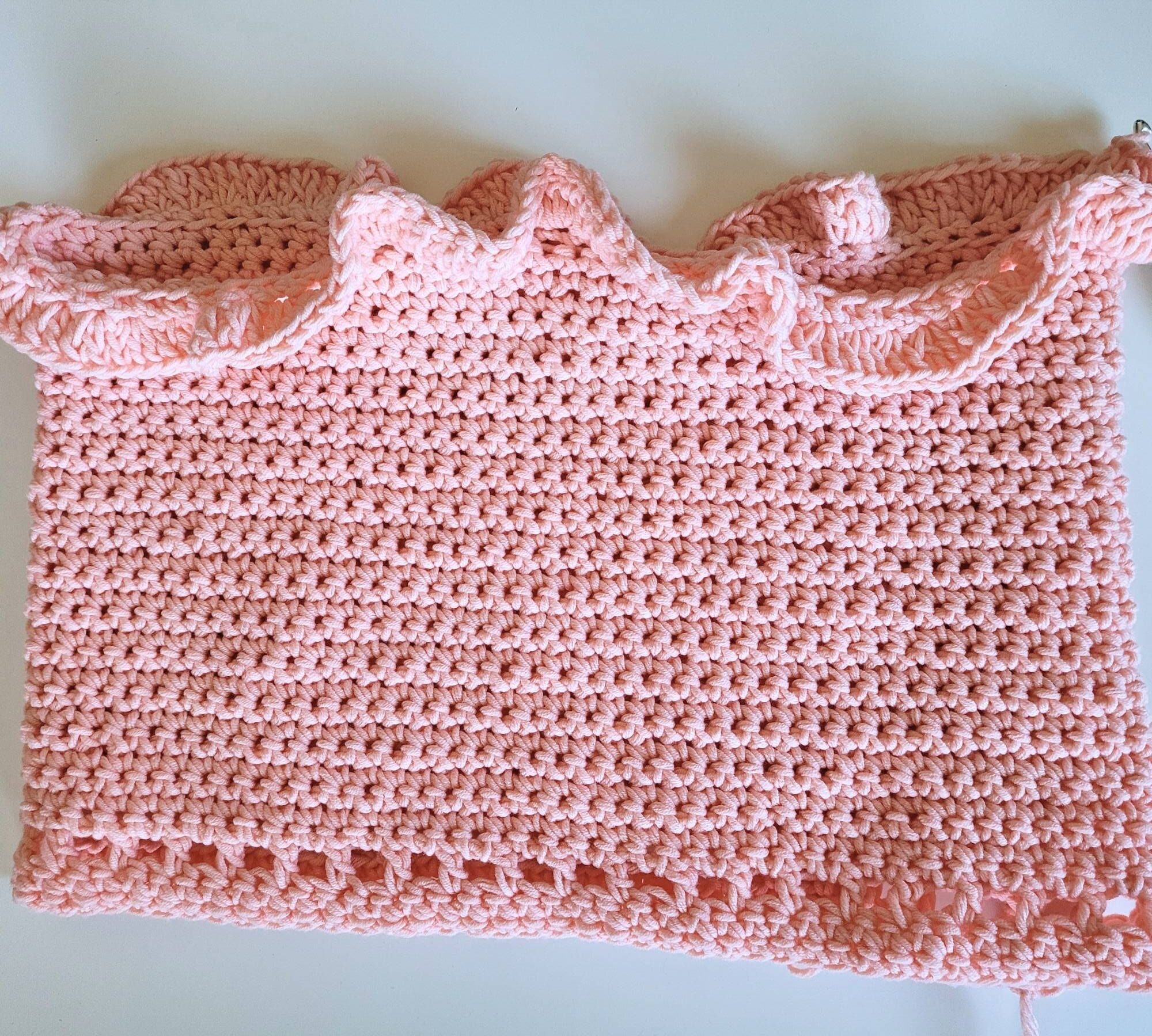 ruffle tank top in progress free pattern