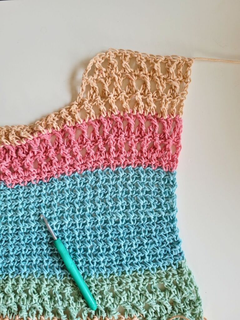 rainbow raina top, free crochet pattern