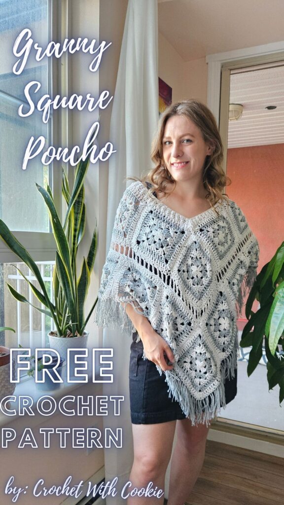 free crochet pattern granny square poncho