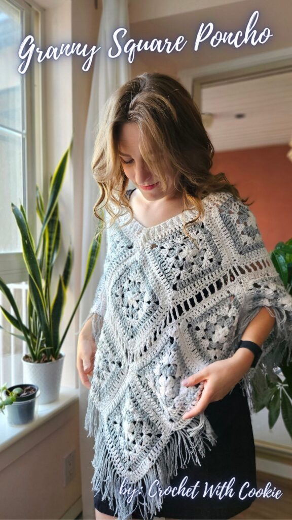 free crochet pattern granny square poncho